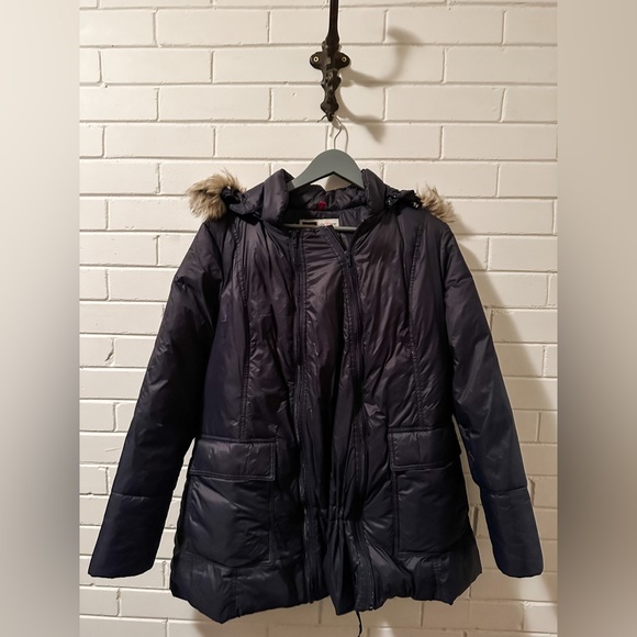 The M Coat - Maternity Down Winter Parka - sz LARGE w removable panel - Picture 8 of 10